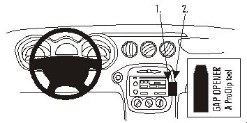 Fixation voiture Proclip  Brodit Pontiac Grand Am Réf 853116