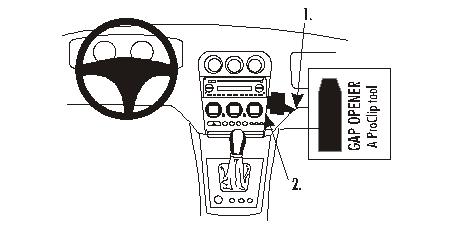 Fixation voiture Proclip  Brodit Alfa Romeo 156 Réf 853123