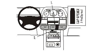 Fixation voiture Proclip  Brodit Nissan X-Trail Réf 853134