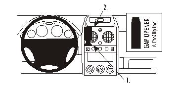 Fixation voiture Proclip  Brodit Citroen Berlingo 2 Réf 853143
