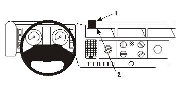Fixation voiture Proclip  Brodit MAN Cab-type K Evolution Réf 853145
