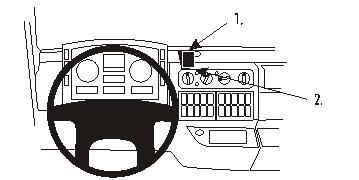 Fixation voiture Proclip  Brodit MAN TG-series Réf 853148