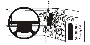 Fixation voiture Proclip  Brodit Volvo FH/NH series Réf 853189