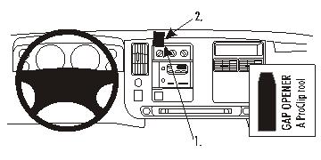 Fixation voiture Proclip  Brodit Chevrolet Express Réf 853231