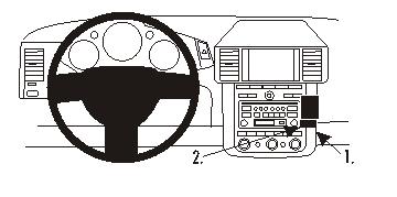 Fixation voiture Proclip  Brodit Nissan Murano Réf 853237