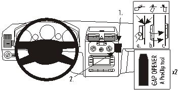 Fixation voiture Proclip  Brodit Volkswagen Touran Réf 853266