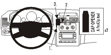 Fixation voiture Proclip  Brodit Volkswagen Touran Réf 853267