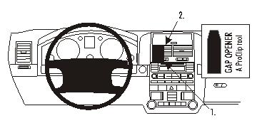 Fixation voiture Proclip  Brodit Volkswagen Touareg Réf 853298