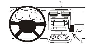 Fixation voiture Proclip  Brodit Volkswagen Eos Réf 853359