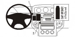 Fixation voiture Nissan X-Trail - pas pour les modèles avec GPS. Réf Brodit 853367