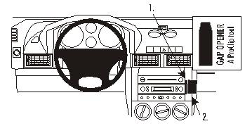 Fixation voiture Proclip  Brodit Land Rover Freelander Réf 853373