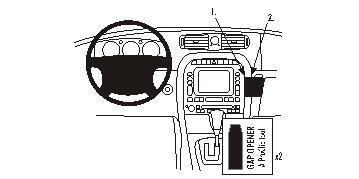 Fixation voiture Proclip  Brodit Jaguar XJ Réf 853384