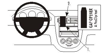 Fixation voiture Proclip  Brodit Chevrolet Lacetti 4 door/SX/CDX Réf 853392