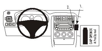 Fixation voiture Proclip  Brodit Suzuki Aerio Réf 853406