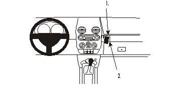 Fixation voiture Proclip  Brodit Volkswagen Beetle Réf 853418