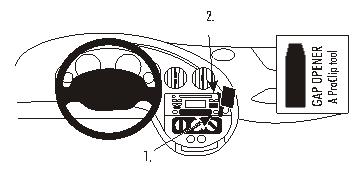 Fixation voiture Proclip  Brodit Ford Ka Réf 853421