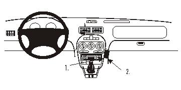 Fixation voiture Proclip  Brodit MG F Réf 853423