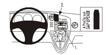 Fixation voiture Proclip  Brodit Pontiac Vibe Réf 853448