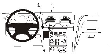 Fixation voiture Proclip  Brodit GMC Envoy Réf 853467