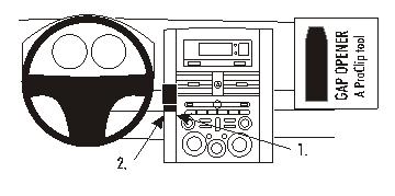 Fixation voiture Proclip  Brodit Mitsubishi Galant Réf 853468