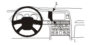 Fixation voiture Proclip  Brodit Audi A6 Réf 853483