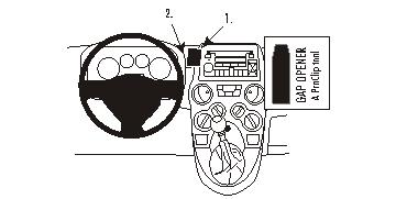 Fixation voiture Proclip  Brodit Fiat Panda Réf 853493