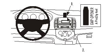 Fixation voiture Proclip  Brodit Nissan Micra Réf 853498