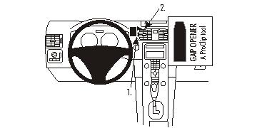 Fixation voiture Proclip  Brodit Volvo C30 Réf 853500