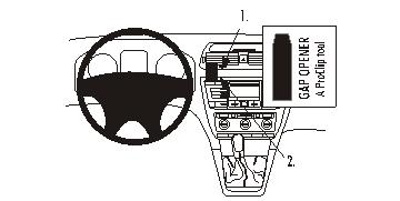 Fixation voiture Proclip  Brodit Skoda Octavia II  UNIQUEMENT pour les Ambiente 05-13, 05-13 Classique, Élégance 05-13, RS 05-13, 07-13 Scout. Réf 853525