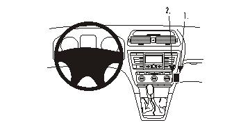 Fixation voiture Proclip  Brodit Skoda Octavia II  UNIQUEMENT pour les Ambiente 05-13, 05-13 Classique, Élégance 05-13, RS 05-13, 07-13 Scout. Réf 853526