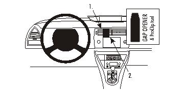 Fixation voiture Proclip  Brodit Citroen C4  SEULEMENT pour les modèles avec écran de navigation. Réf 853534