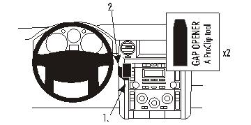 Fixation voiture Proclip  Brodit Land Rover Discovery 3  PAS pour la finition bois Réf 853572