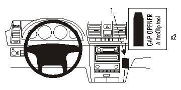 Fixation voiture Proclip  Brodit Ssang Yong Rexton Réf 853577