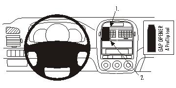 Fixation voiture Proclip  Brodit Kia Cerato Réf 853586