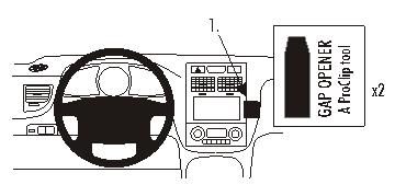 Fixation voiture Proclip  Brodit Kia Sportage Réf 853589