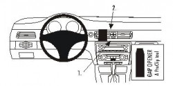 Fixation voiture Proclip  Brodit BMW 316-330/E90/E91/E92/E93  PAS pour les modèles avec option GPS d'origine. PAS pour le finition bois Réf 853598