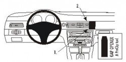 Fixation voiture Proclip  Brodit BMW 316-330/E90/E91/E92/E93  PAS pour les modèles avec option GPS d'origine. PAS pour le finition bois Réf 853599