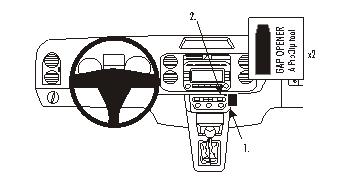 Fixation voiture Proclip  Brodit Volkswagen Golf Plus Réf 853610