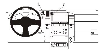 Fixation voiture Proclip  Brodit Nissan Frontier Réf 853613