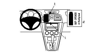 Fixation voiture Proclip  Brodit Saab 9-2x Réf 853615