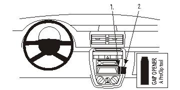 Fixation voiture Proclip  Brodit Volkswagen Fox Réf 853621