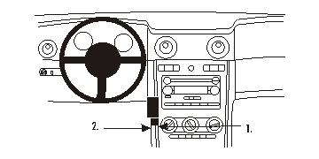 Fixation voiture Proclip  Brodit Ford Mustang Réf 853627