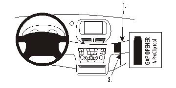 Fixation voiture Proclip  Brodit Nissan Almera Tino Réf 853654