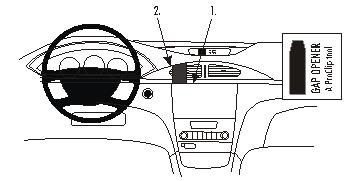 Fixation voiture Proclip  Brodit Renault Laguna Réf 853658