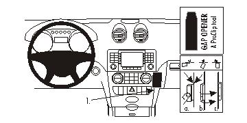 Fixation voiture Proclip  Brodit Mercedes Benz M-Class/ML  SEULEMENT pour la finition bois Réf 853682