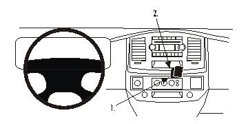 Fixation voiture Proclip  Brodit Dodge Ram Pick Up 1500  PAS pour une utilisation avec l'écran de navigation de l'usine Réf 853705