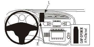 Fixation voiture Proclip  Brodit Seat Leon Réf 853714