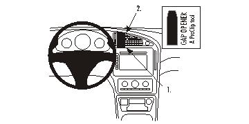 Fixation voiture Proclip  Brodit Saab 9-5 Réf 853718