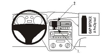 Fixation voiture Proclip  Brodit Fiat Punto Grande Réf 853745