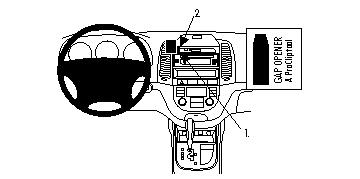 Fixation voiture Proclip  Brodit Hyundai Santa Fe Réf 853804